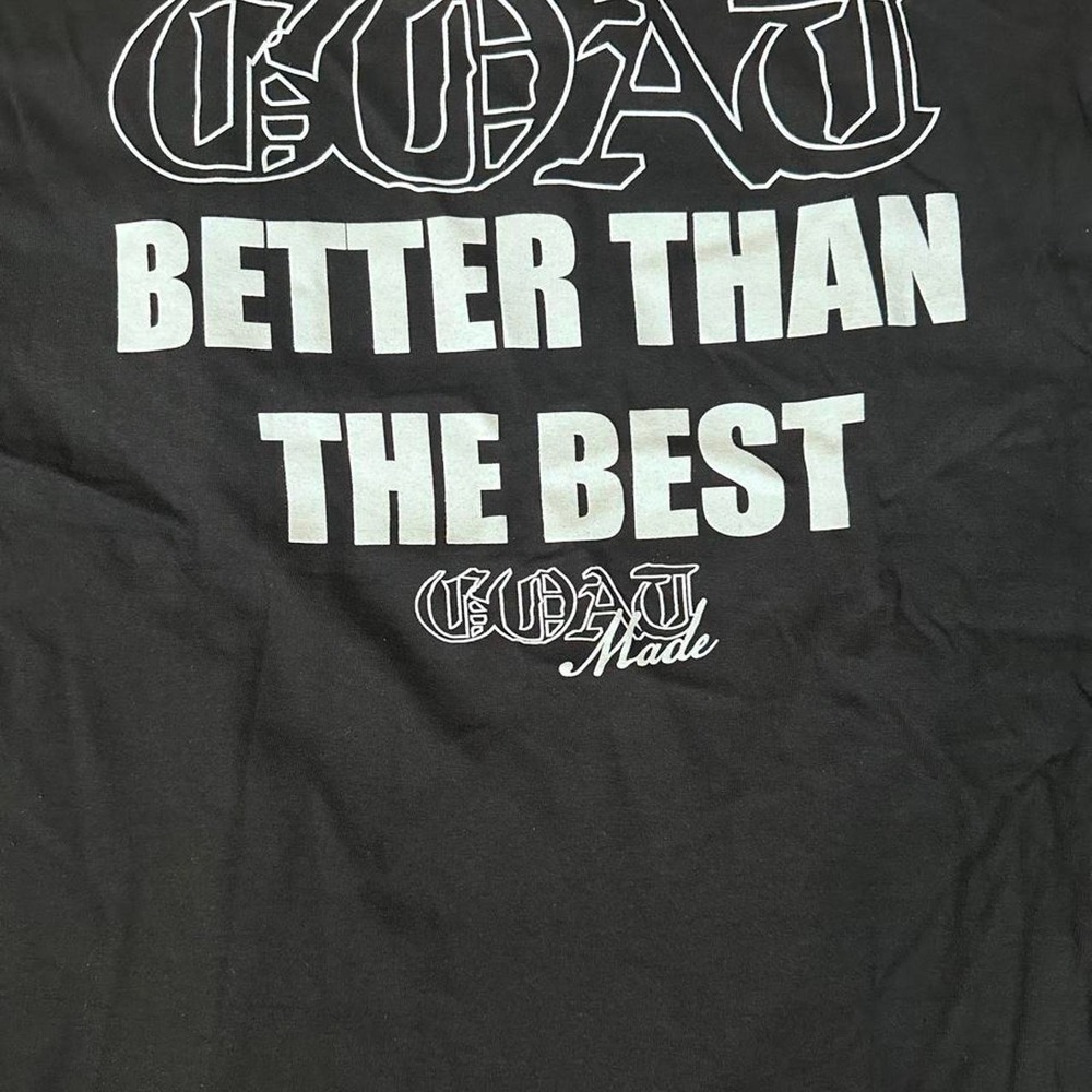 Fashion Nova Kids GOAT Made Graphic T-Shirt Black Better Than The Best Size L